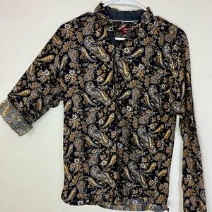 Paisley Print Casual Button Down Shirt